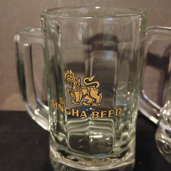 Singha Beer Thailand Mugs,Vintage Never Used, set of 2 - Picture 3 of 4